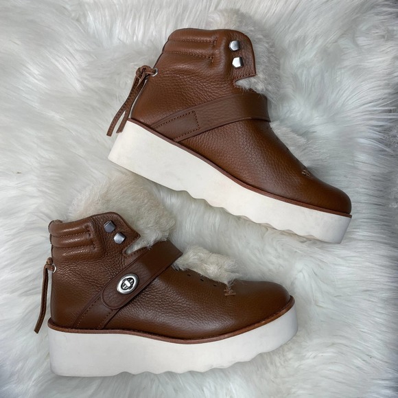 Coach Shoes - Coach Urban Hiker silky shearling & leather boots Size 6.5